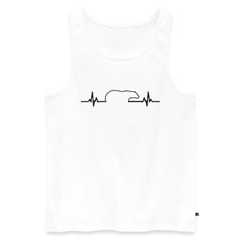 Ours polaire noir ECG Ours polaire - Débardeur bio Premium Homme - blanc - Devant - Michal (187cm)