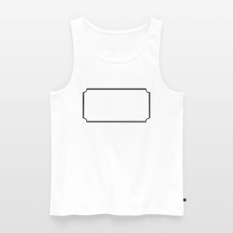 Angular frame in black basic text Men's Premium Organic Tank Top