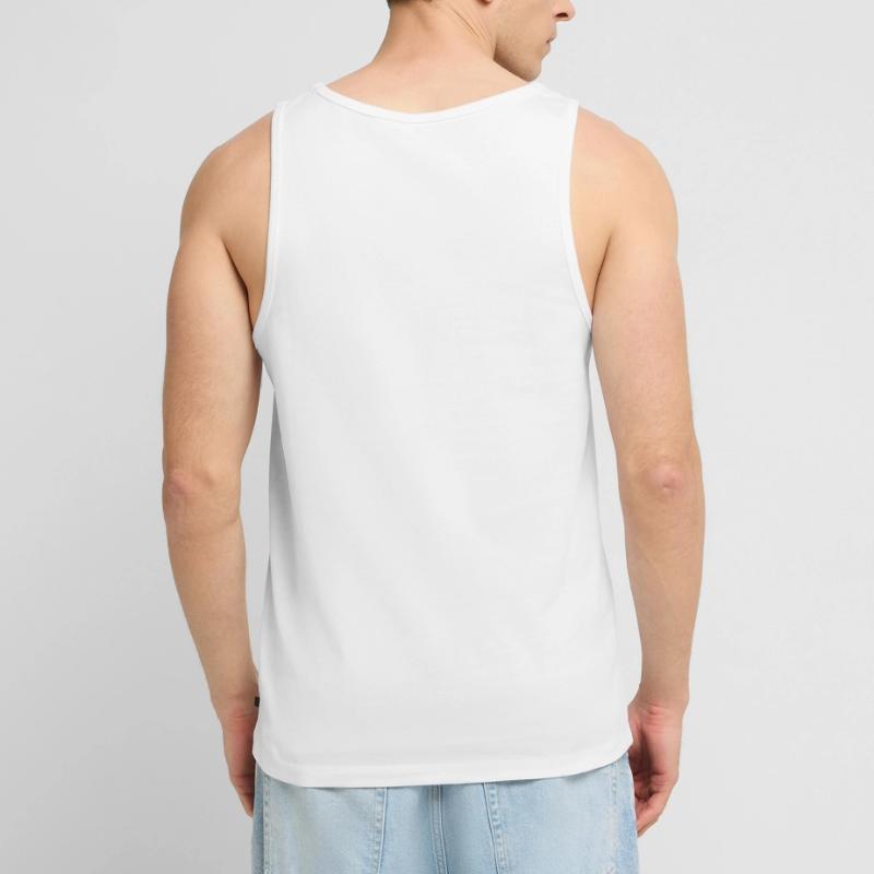 Angular frame in black basic text Men's Premium Organic Tank Top