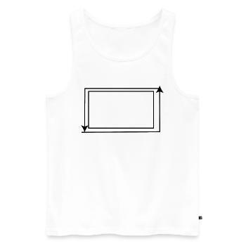 Pijlen Rechthoekige vormachtergrond - Mannen Premium Bio Tanktop - wit - Voor - AI Model Male 178 light (178cm)