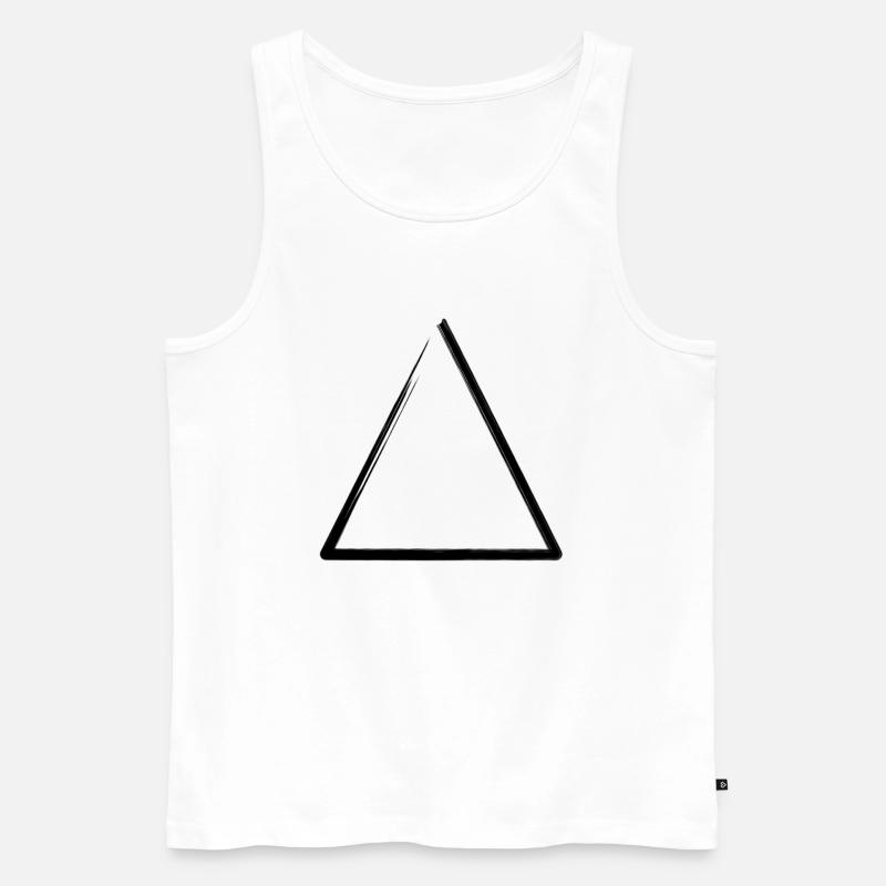 Weathered triangle frame - Men's Premium Organic Tank Top - white