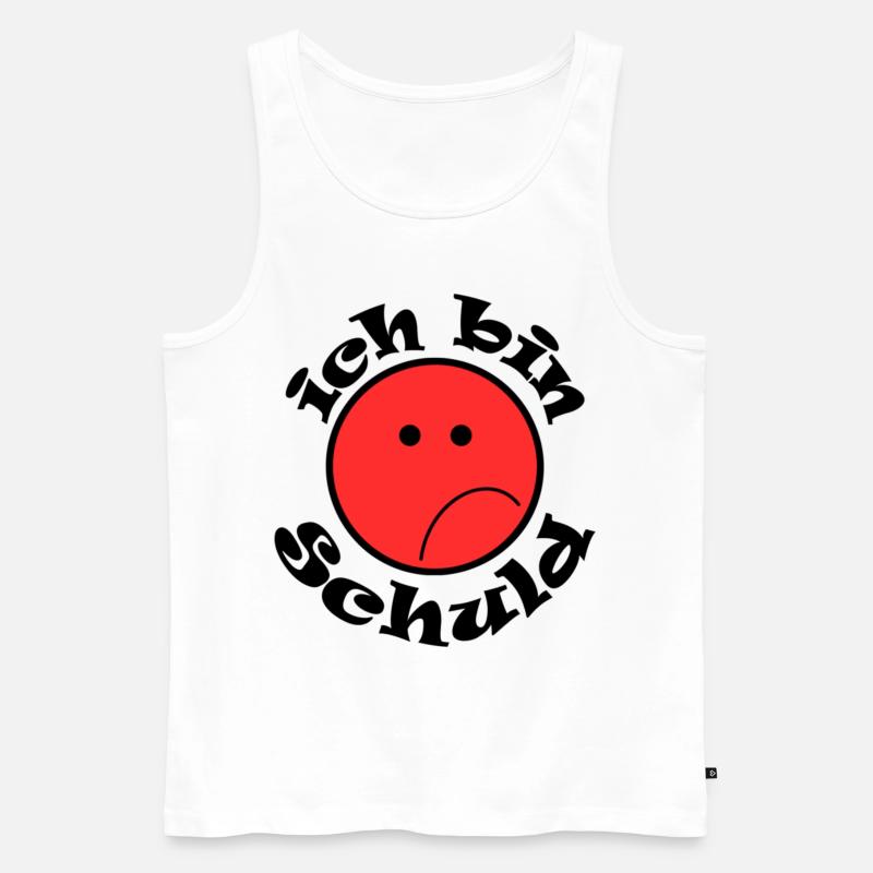 Ich bin Schuld - Männer Premium Bio Tank Top - Weiß