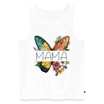 Mom Butterfly Flowers Best Mom Mother's Day - Men's Premium Organic Tank Top - white - Front - Michal (187cm)