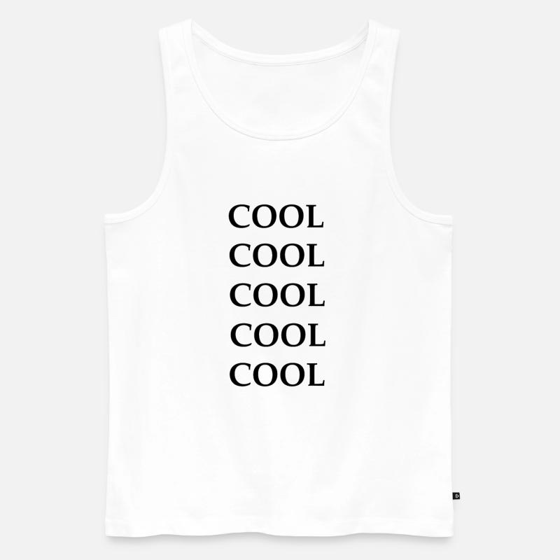Cooles Design - Männer Premium Bio Tank Top - Weiß