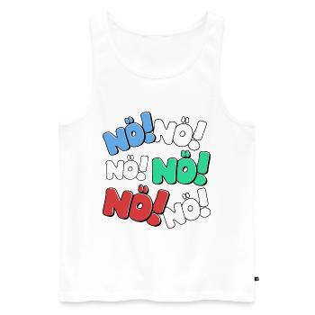 Nö Nein Einfach Nö Nope Ich Muss Gar Nichts Lustig - Männer Premium Bio Tank Top - Weiß - Vorne - Michal (187cm)