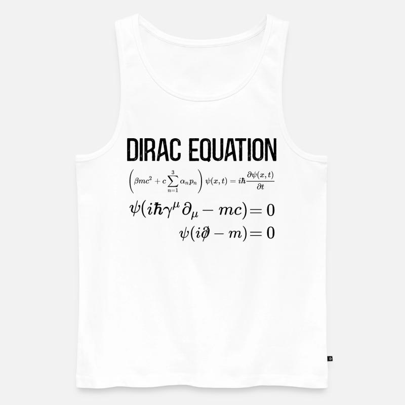 Dirac Equation Mathematisch-relativistische - Männer Premium Bio Tank Top - Weiß