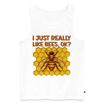 Beekeeping Beekeeping Course Beekeepers' Association Honey Bee Beekeepers - Men's Premium Organic Tank Top - white - Front - AI Model Male 178 light (178cm)