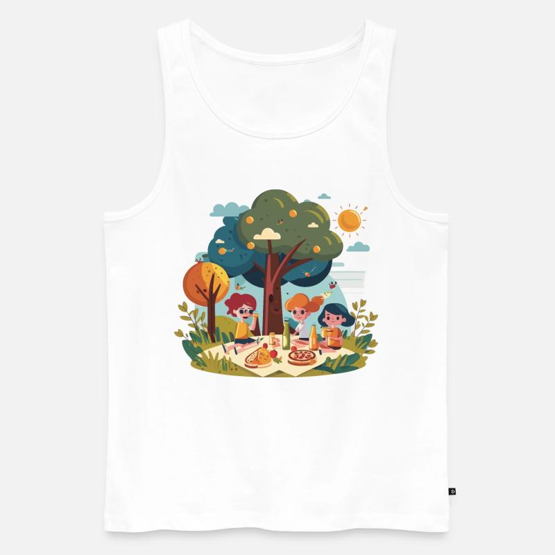 Die Picknick-Truppe - Männer Premium Bio Tank Top - Weiß