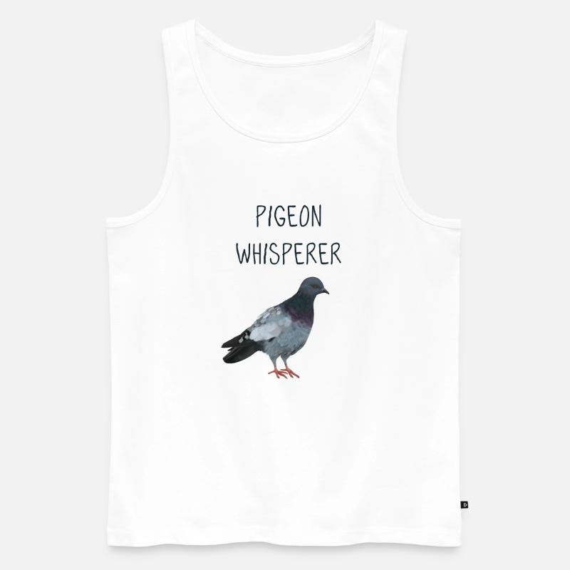 Tauben Flüsterer - Männer Premium Bio Tank Top - Weiß