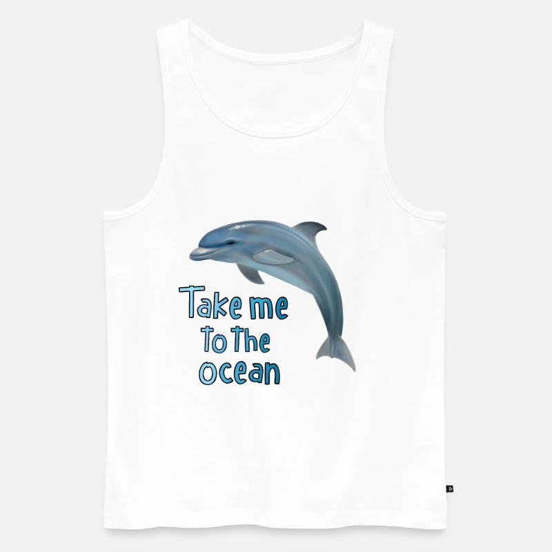 Delfin - Bring mich zum Meer - Männer Premium Bio Tank Top - Weiß