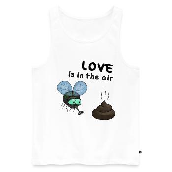 Fly Poop Love is in the air - Men's Premium Organic Tank Top - white - Front - Michal (187cm)