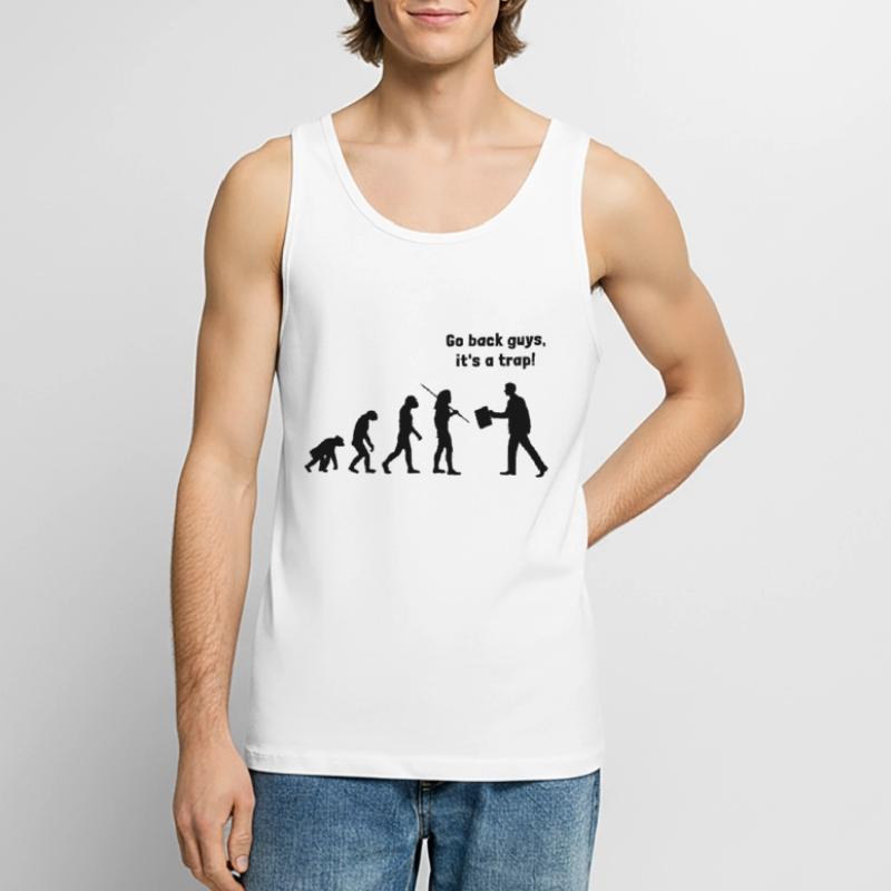 Evolution - go back, it's a Men's Premium Organic Tank Top