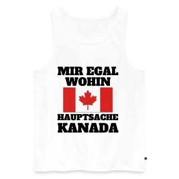 Mir egal Hauptsache Kanada - Männer Premium Bio Tank Top - Weiß - Vorne - Michal (187cm)