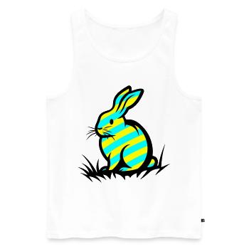 Ostern Symbol Hase - Männer Premium Bio Tank Top - Weiß - Vorne - Michal (187cm)
