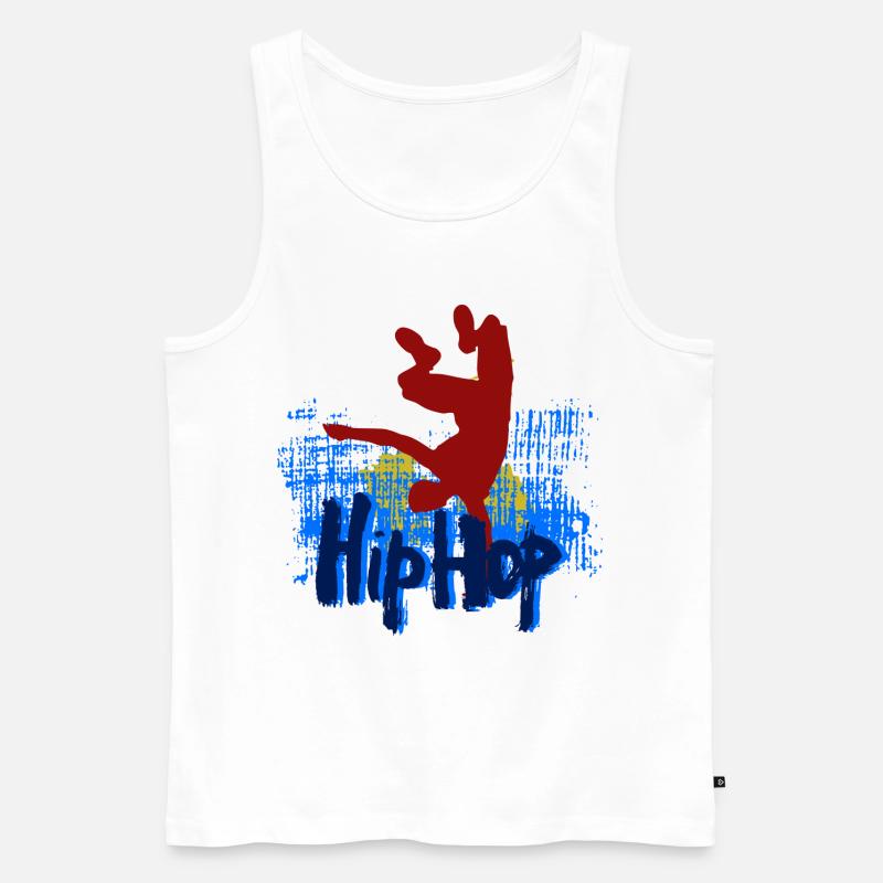 Hip Hop - Männer Premium Bio Tank Top - Weiß