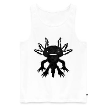 Finnish Goth Aesthetic Gothic Axolotl Goth - Männer Premium Bio Tank Top - Weiß - Vorne - AI Model Male 178 light (178cm)