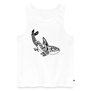 Orca Maori Tattoo Aotearoa - Men's Premium Organic Tank Top - white - Front - Michal (187cm)