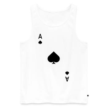 Card Game Playing Card Ace Ace Carnival Carnival - Men's Premium Organic Tank Top - white - Front - Michal (187cm)