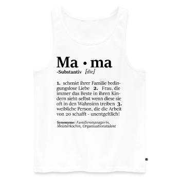 Mama Muttertag Beste Mama Weltbeste Mutter - Männer Premium Bio Tank Top - Weiß - Vorne - Michal (187cm)