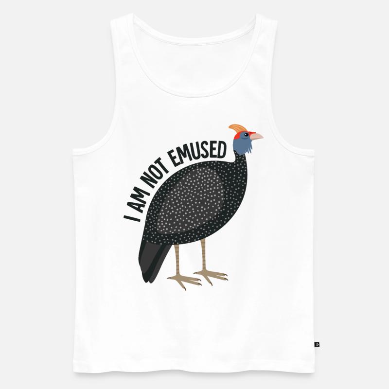 Emu Vogel lustiger Spruch - Männer Premium Bio Tank Top - Weiß