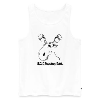 ELK Racing Ltd. - Männer Premium Bio Tank Top - Weiß - Vorne - AI Model Male 178 light (178cm)