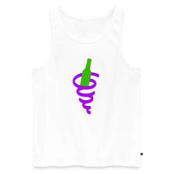 Bier Saufen Exen Party - Entzündet den Tornado - Männer Premium Bio Tank Top - Weiß - Vorne - Michal (187cm)