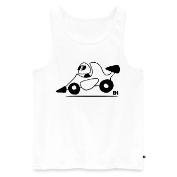 Rennwagen - Männer Premium Bio Tank Top - Weiß - Vorne - AI Model Male 178 light (178cm)