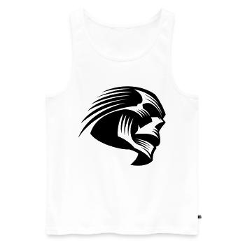Skull modern art (cool skull) - Men's Premium Organic Tank Top - white - Front - AI Model Male 178 light (178cm)