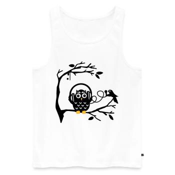 musikgenuss - Männer Premium Bio Tank Top - Weiß - Vorne - Michal (187cm)