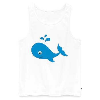 wal - Männer Premium Bio Tank Top - Weiß - Vorne - Michal (187cm)