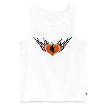 Ski freestyle love - Men's Premium Organic Tank Top - white - Front - AI Model Male 178 light (178cm)