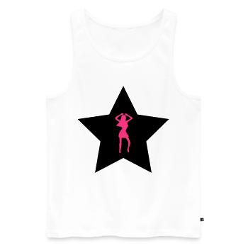 Star danse - Débardeur bio Premium Homme - blanc - Devant - Michal (187cm)