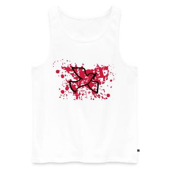 Friedenstaube im Blut - Männer Premium Bio Tank Top - Weiß - Vorne - AI Model Male 178 light (178cm)