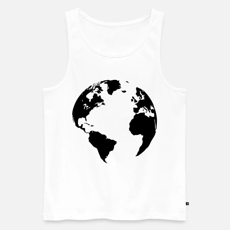 Mutter Erde - Männer Premium Bio Tank Top - Weiß