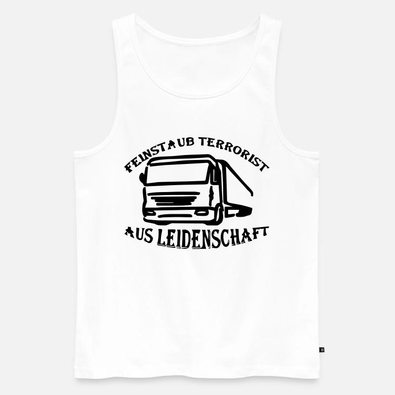 Feinstaub Terrorist aus Leidenschaft - Männer Premium Bio Tank Top - Weiß