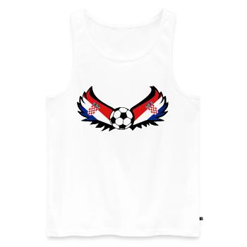 Football Croatie - Débardeur bio Premium Homme - blanc - Devant - Michal (187cm)