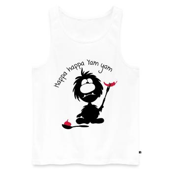 Monster Smuffel Hungrig Happa happa Yam yam - Männer Premium Bio Tank Top - Weiß - Vorne - Michal (187cm)