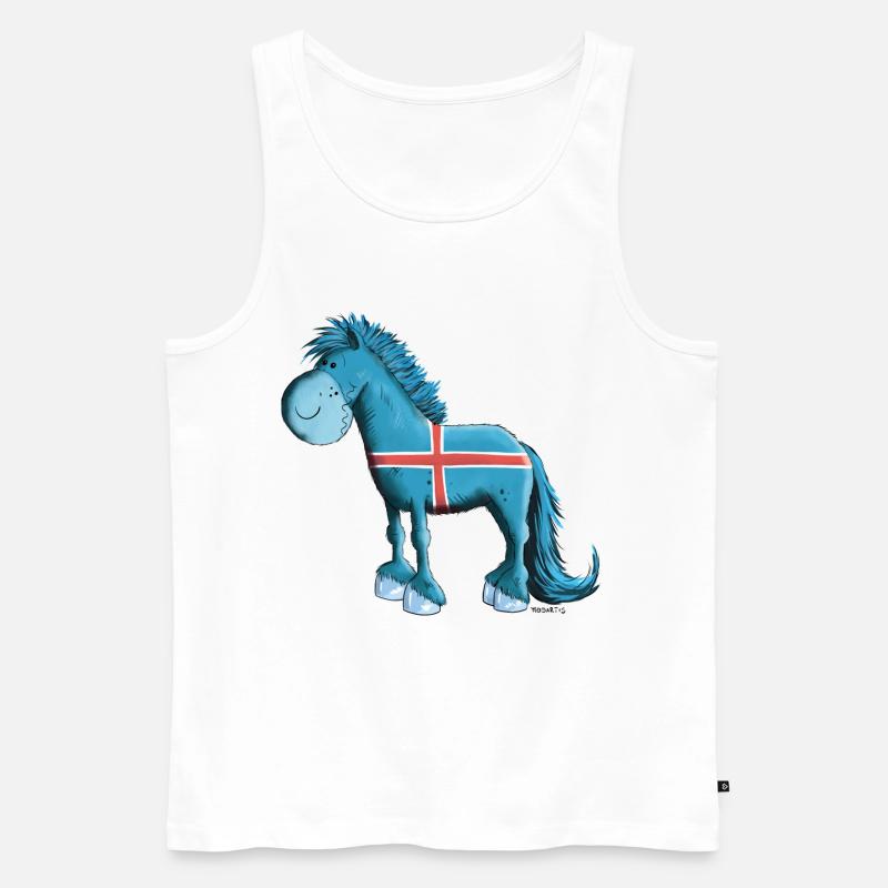Der Isländer ist da - Männer Premium Bio Tank Top - Weiß