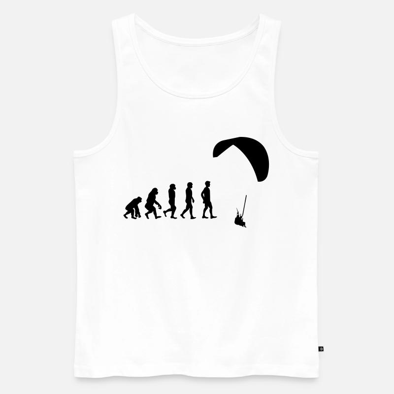 Evolution Gleitschirm - Männer Premium Bio Tank Top - Weiß