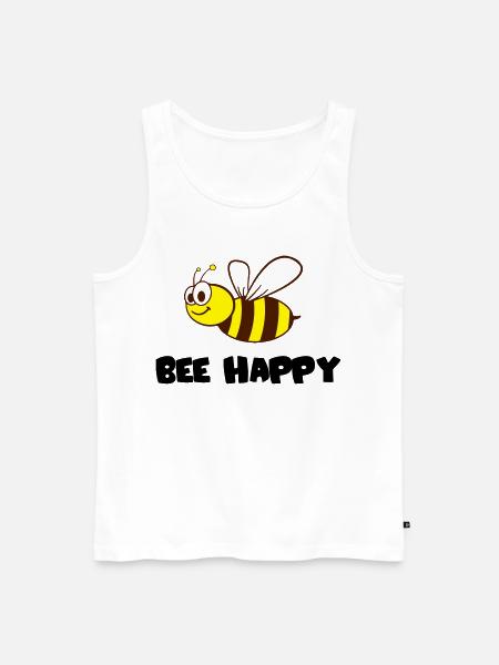 Bee happy - Débardeur bio Premium Homme - blanc