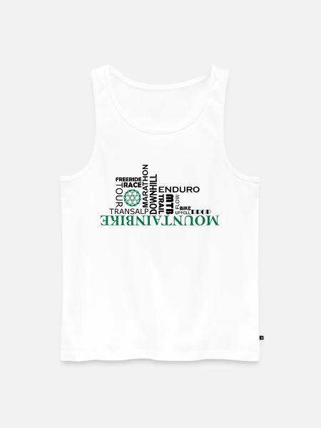 Mountainbike Wordart - Männer Premium Bio Tank Top - Weiß