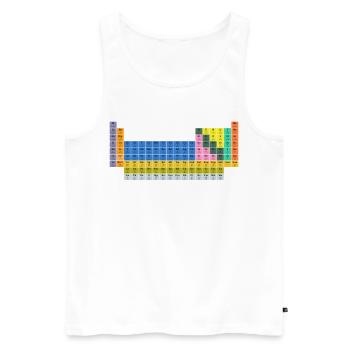 PeriodicTable - Débardeur bio Premium Homme - blanc - Devant - Michal (187cm)