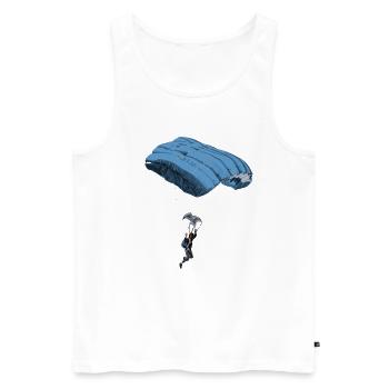 parachuting - Men's Premium Organic Tank Top - white - Front - Michal (187cm)
