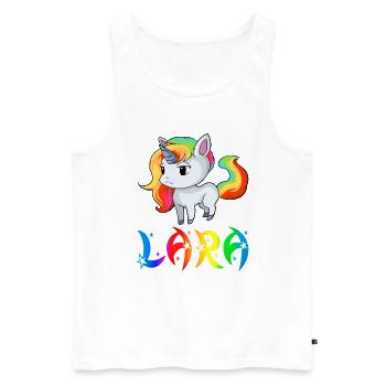 Lara Einhorn - Débardeur bio Premium Homme - blanc - Devant - AI Model Male 178 light (178cm)