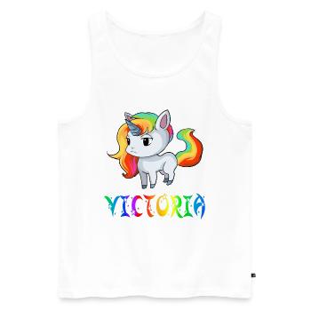 Victoria Einhorn - Débardeur bio Premium Homme - blanc - Devant - Michal (187cm)