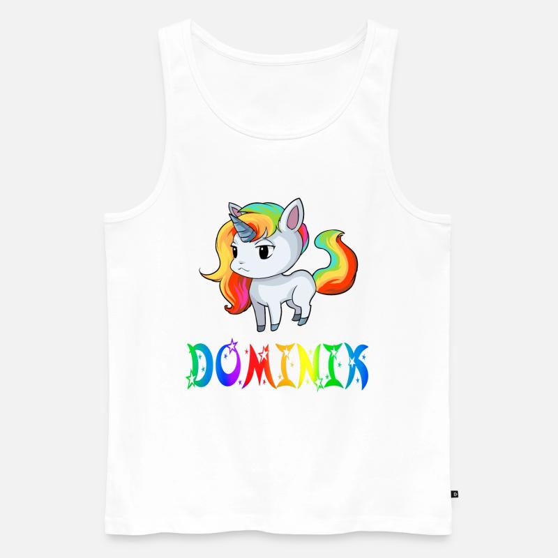 Dominik Einhorn - Männer Premium Bio Tank Top - Weiß