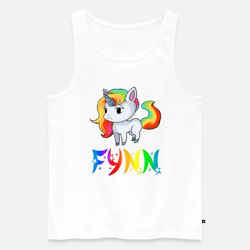 Fynn Einhorn - Männer Premium Bio Tank Top - Weiß