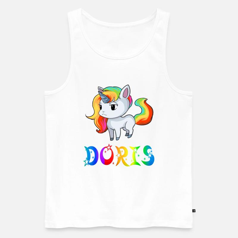 Einhorn Doris - Männer Premium Bio Tank Top - Weiß