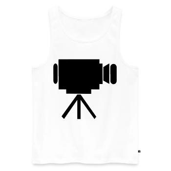 cinéma - Débardeur bio Premium Homme - blanc - Devant - Michal (187cm)