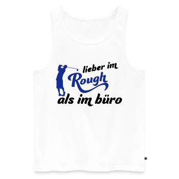 Golf - Männer Premium Bio Tank Top - Weiß - Vorne - AI Model Male 178 light (178cm)